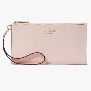 Kate Spade NY Large Madison Slim Bifold Wallet / Wristlet - Pink